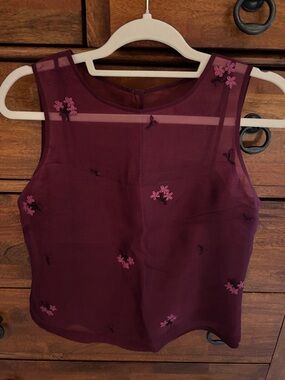 Ann Taylor Vintage 90’s Silk Floral Sleeveless Top